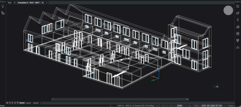 Wireframe BricsCAD Visual Style