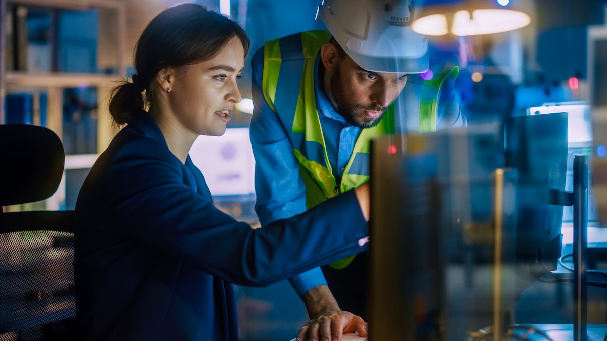 Engineers discuss building plans