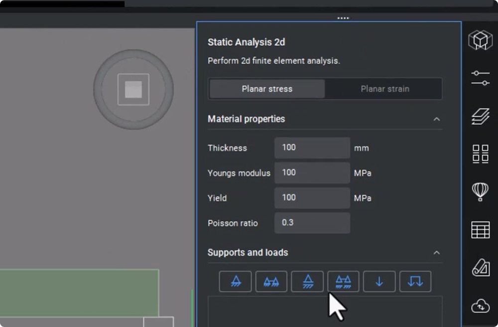 CAEANALYZE2D Material Properties