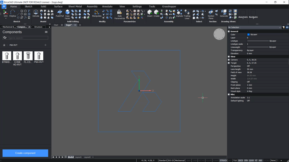 Transform 2D Entities with Stretch- grips
