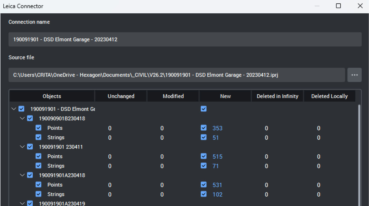 Connect BricsCAD to Leica Infinity for real‑time survey data