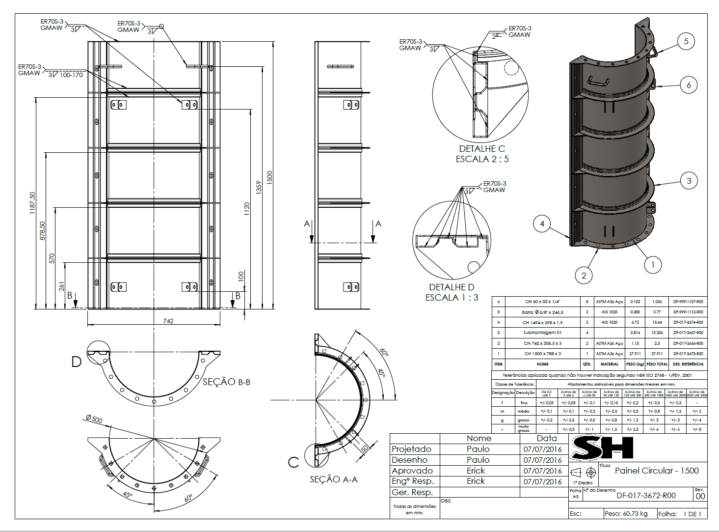 Formwork designed on CAD