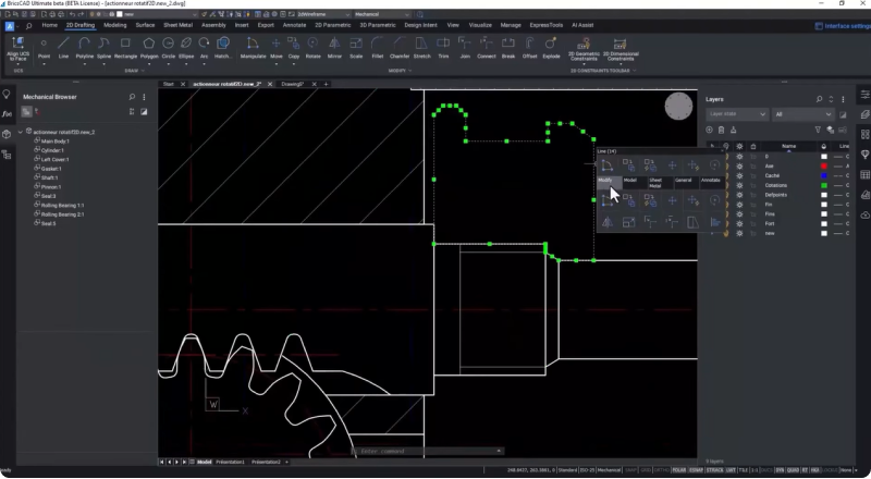 2D BricsCAD Mechanical