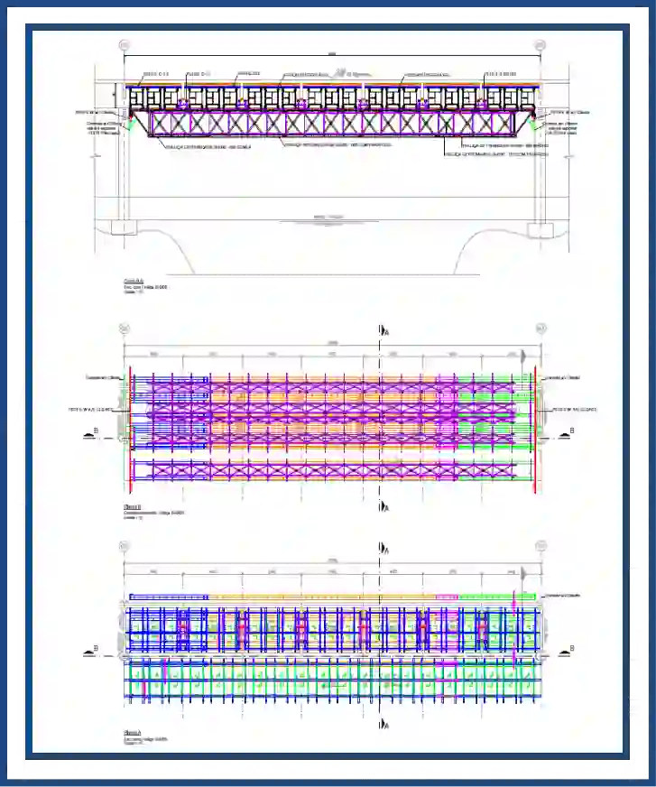 2D plan and 3D modeling scaffolding plan