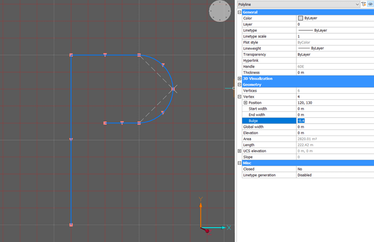Splines, Polylines and 3D Polylines- properties curve