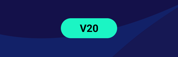 New in V20 badge