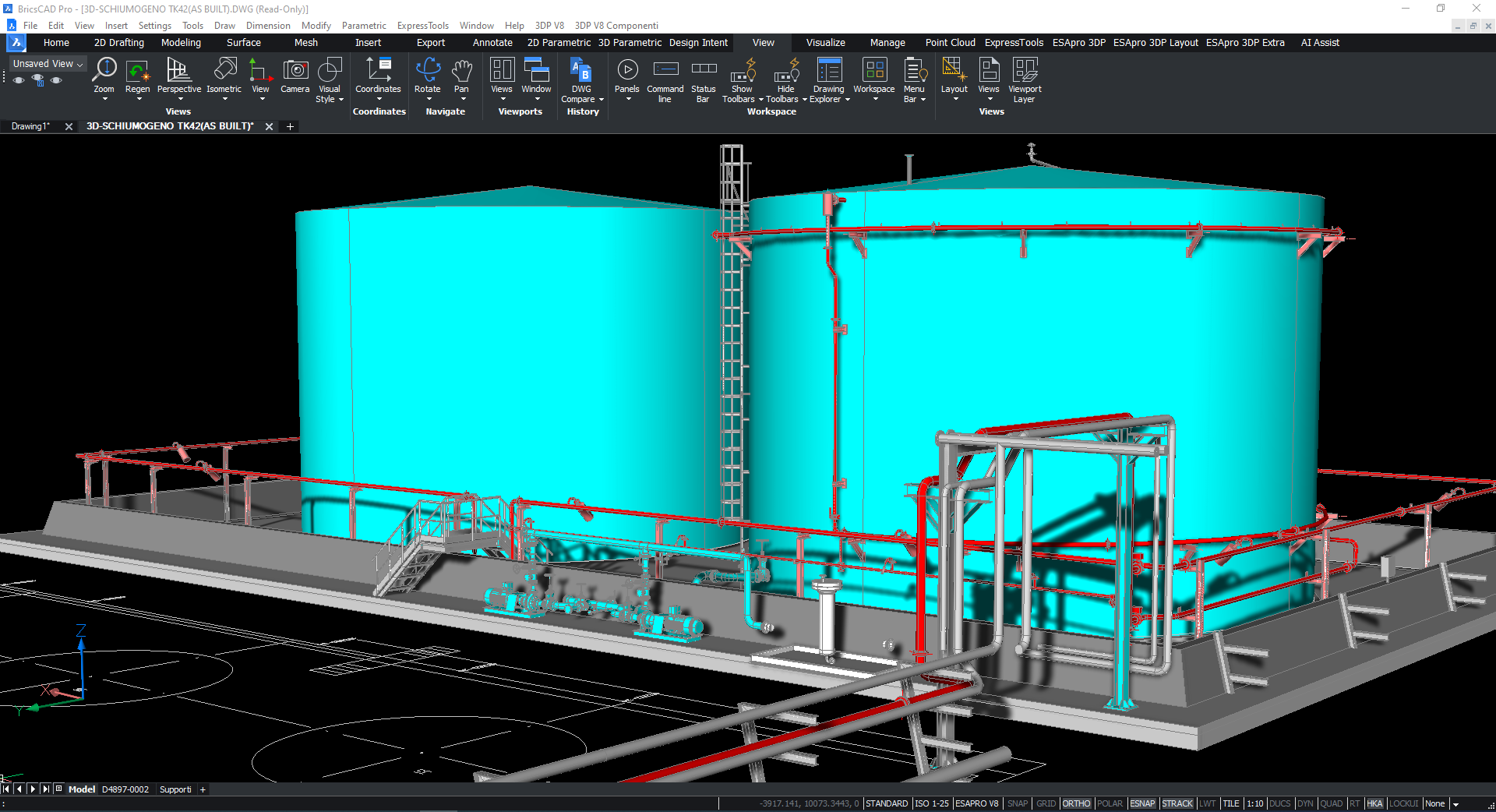 Storage tank design on 3D CD - industrial plants