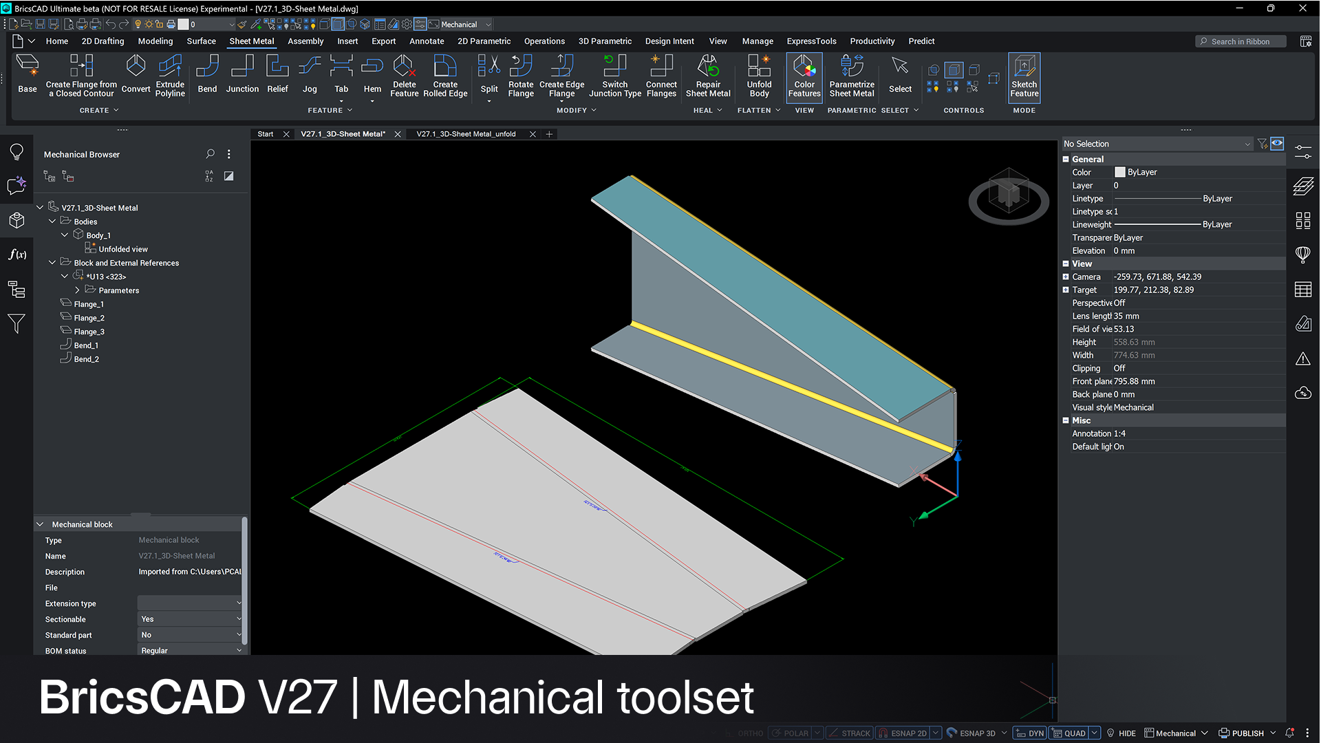BricsCAD V27 | Mechanical toolset