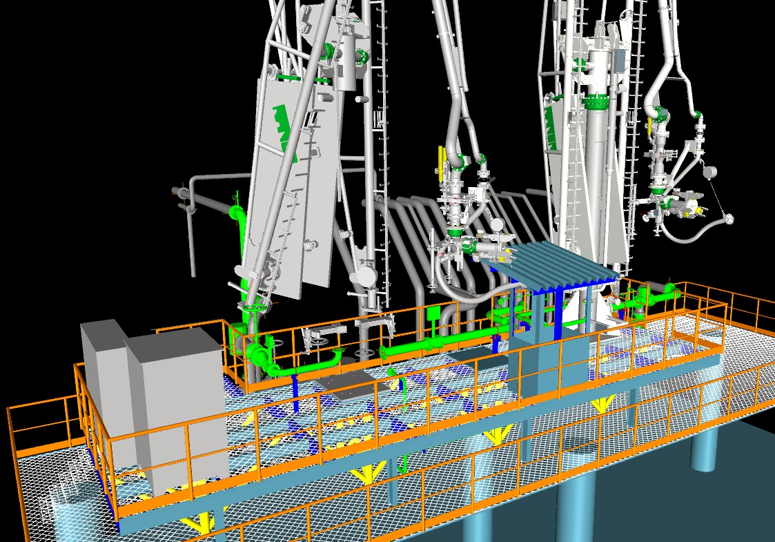 3D CAD modeling for industrial plant design