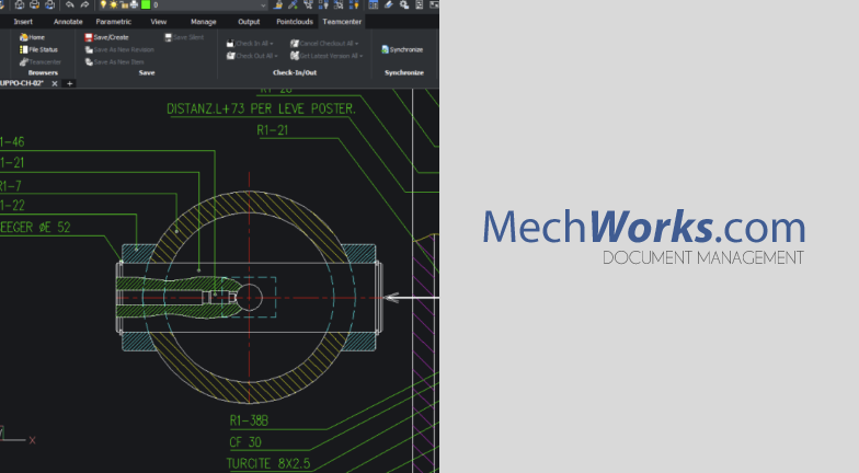 MechWorks digital PLM integrates with BricsCAD Mechanical  MechWorks digital PLM integrates with BricsCAD Mechanical