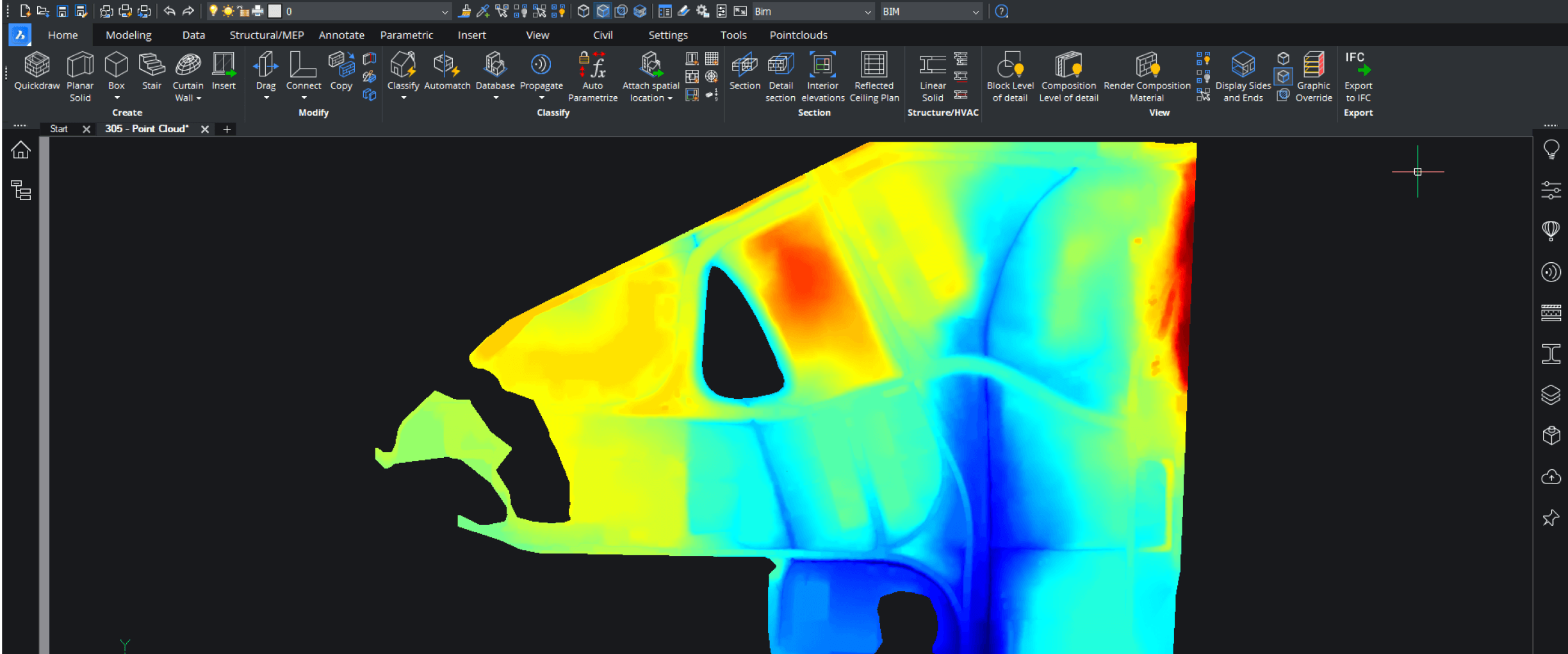 BricsCAD for Civil - heatmap