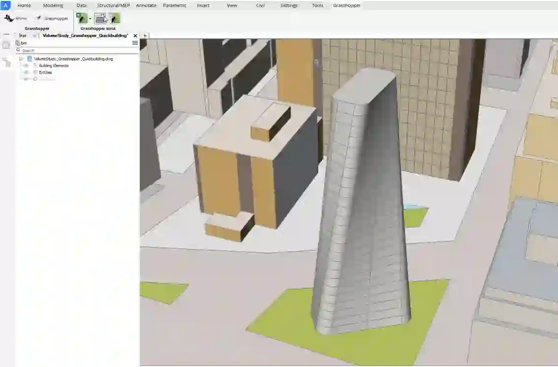 Curtain wall BricsCAD BIM