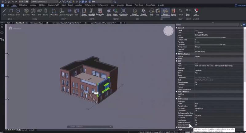 Propriedades IFC BIM no BricsCAD