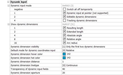 Changing the Environment - Customizing BricsCAD<sup>®</sup> -dynamic dimention settings