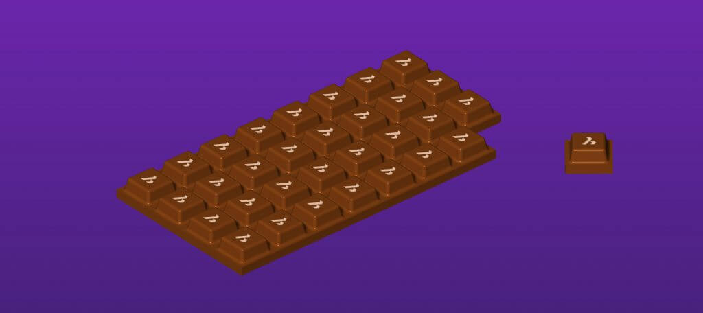 3D Model a Bar of Chocolate - Easy Builds- chcolate-e1587026477728-1024x456