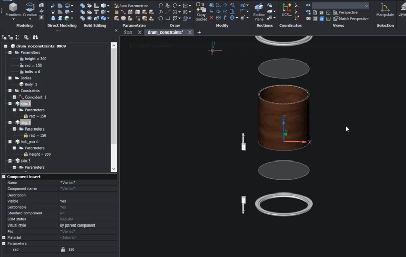 Make a Drum Kit With Parametric Modeling- bottom skin