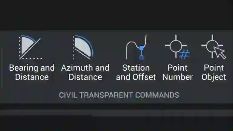 Civil / Survey Transparent commands