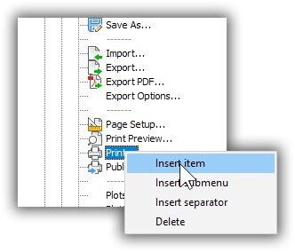 Customize the Menu Bar & Context Menus -insert