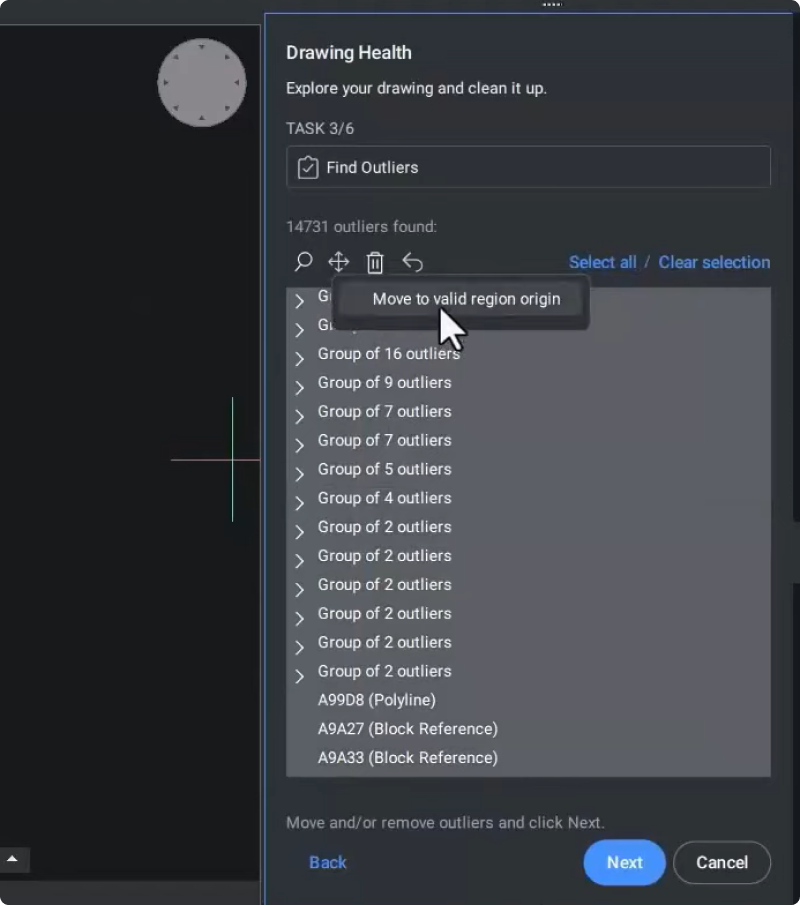 Move to valid region
