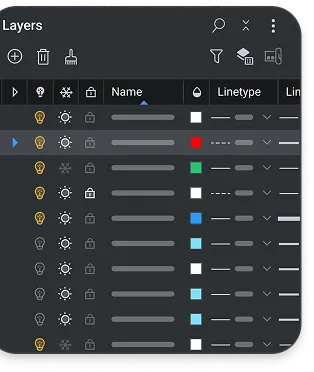 BricsCAD Layer-Verwaltung