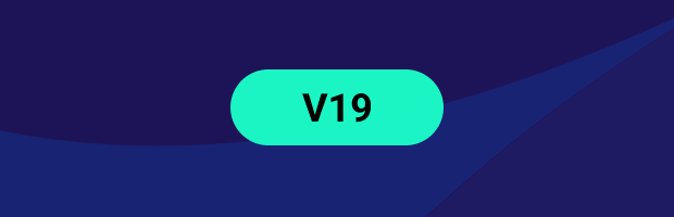 New in V19 badge