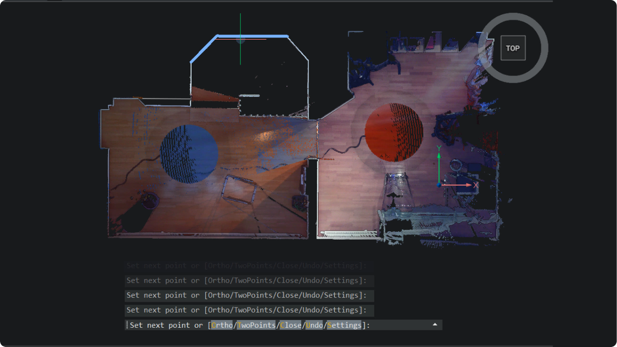 2D polyline tracing on point clouds