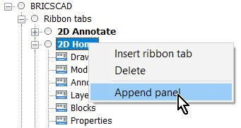 Customize the Ribbon Tabs and Panels -7-1