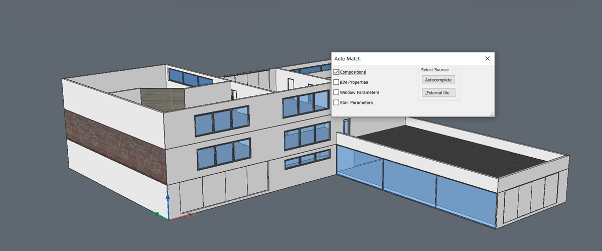 Automatically Apply BIM Data and Properties with BimAutoMatch - New for BricsCAD BIM V20