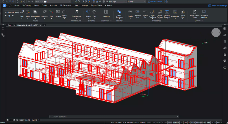 New BricsCAD Visual Style Red