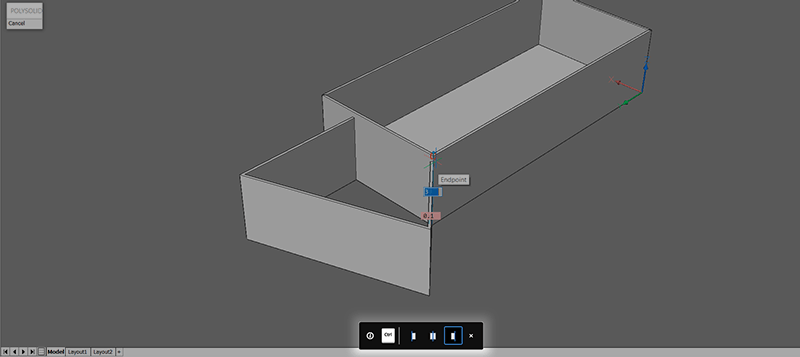 2D, 3D, BIM - 8 The House P1 - Walls and Floors- 2 polysolid
