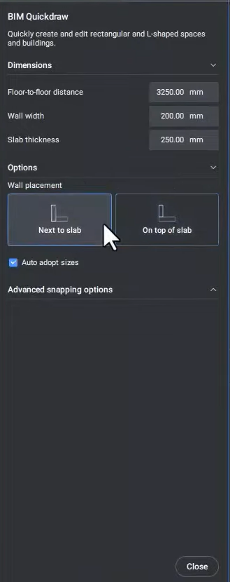 BIMQUICKDRAW Slab panel
