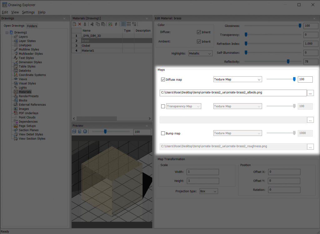 Tuesday Tips - Everything you need to know about Render Materials in BricsCAD- color-1024x748