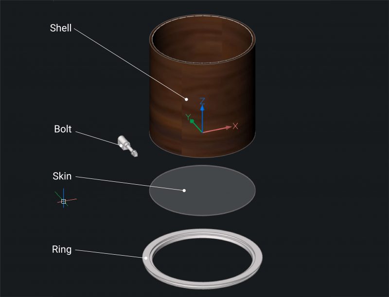 Make a Drum Kit With Parametric Modeling- assembly 2-01-800x611