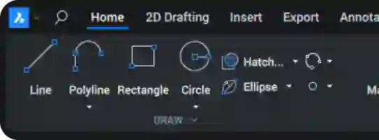 BricsCAD UI - 2D Ribbon