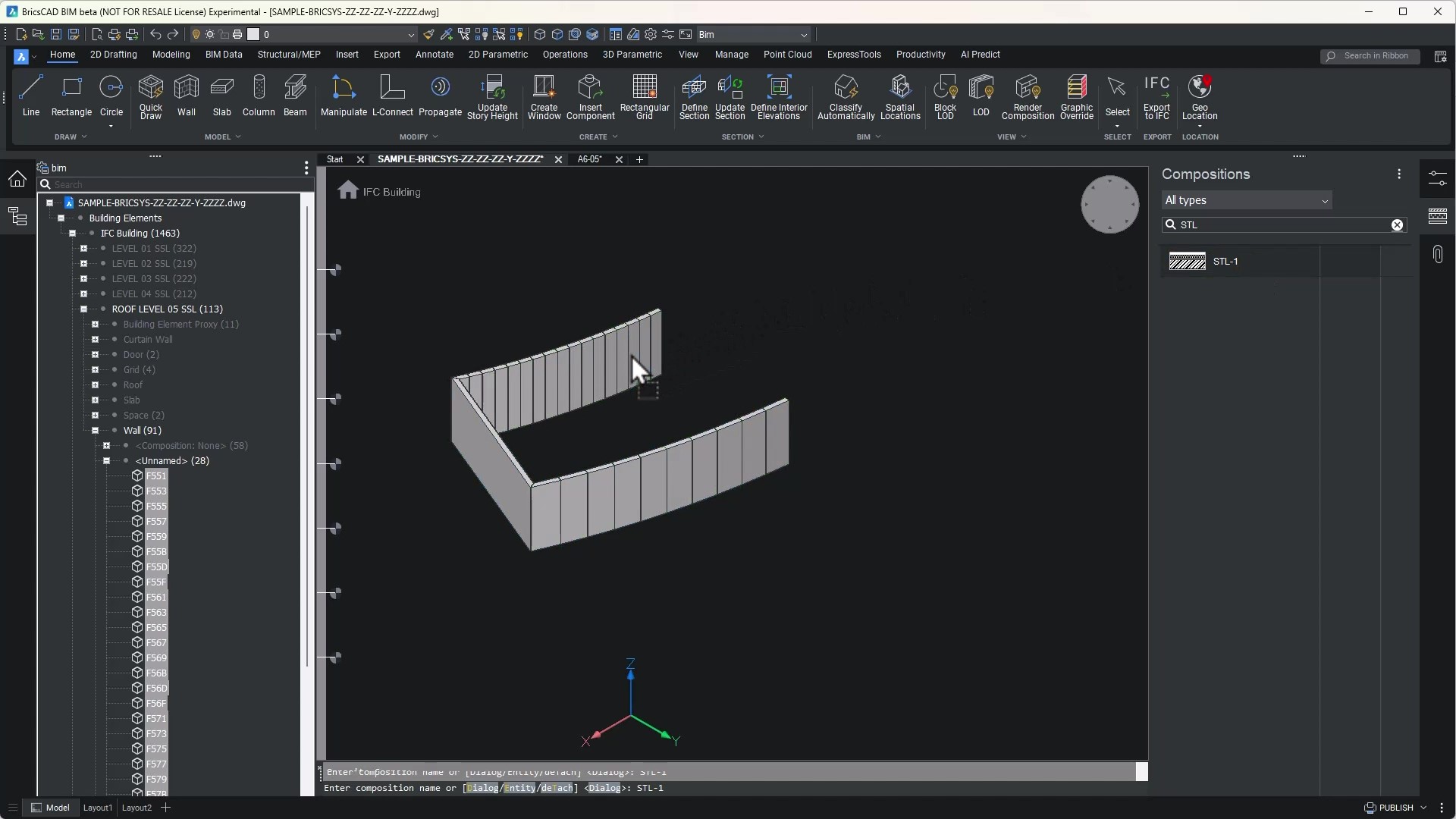 BIMATTACHCOMPOSITION Command
