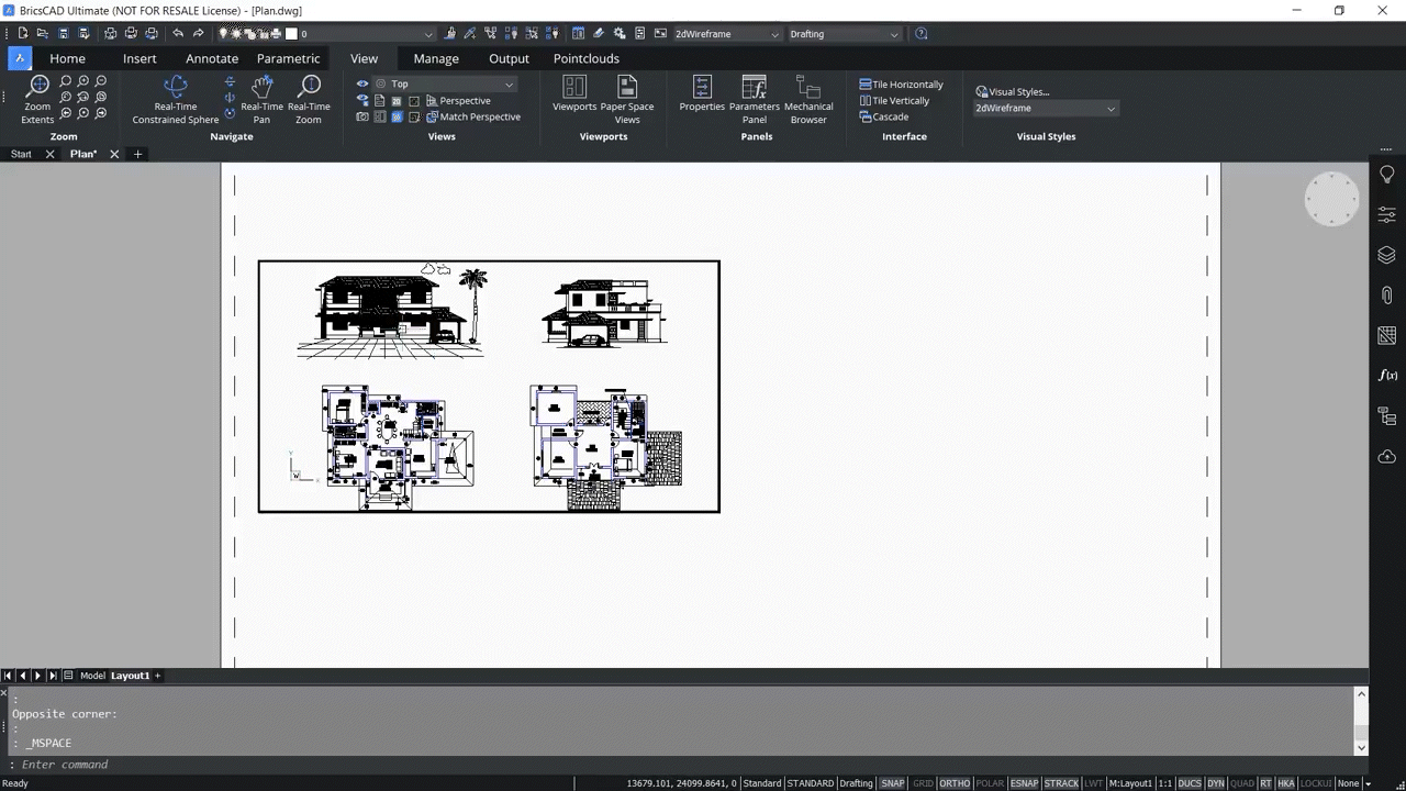Printing 2D drawings and 3D models in BricsCAD 5.40-5.43