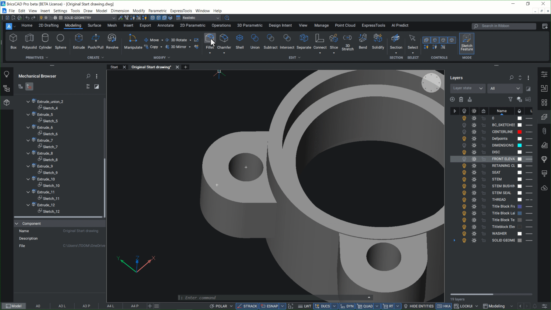 V25_BricsCAD Lite_Pro_New Built-In, Parametric, 2D and 3D Blocks Library - GIF