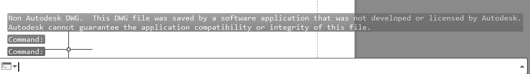 Open - Foreign DWG File AutoCAD Error Message- command line error
