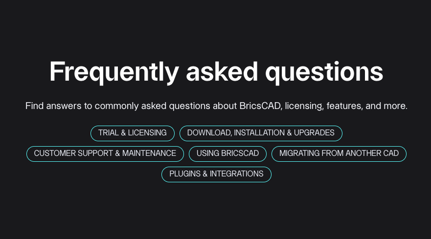 BricsCAD FAQs image
