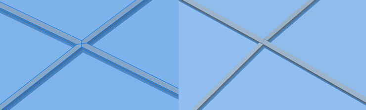 Curtain walls in BricsCAD<sup>®</sup> BIM- joints