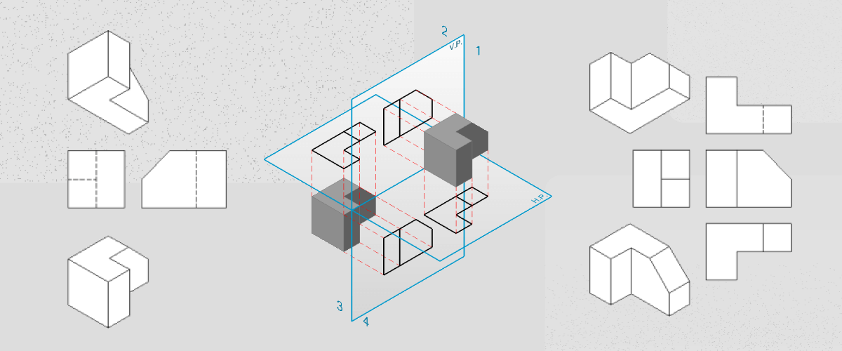 orthographic to isometric drawing examples