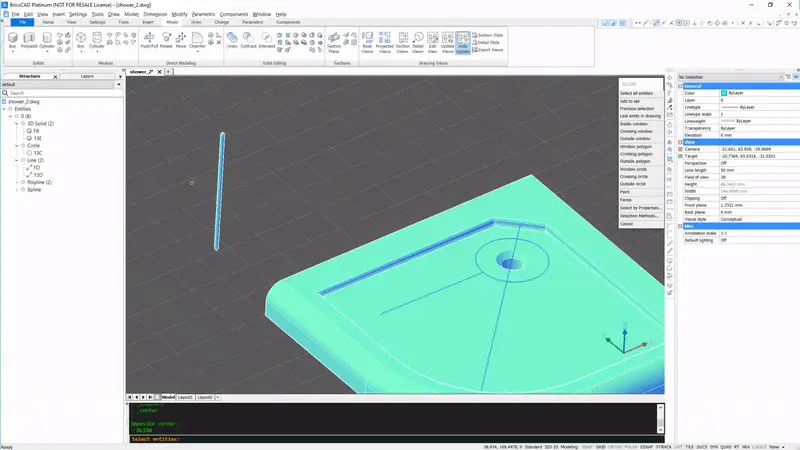 2D, 3D, BIM - 5 The Bathroom Part 1 - The Shower- shower