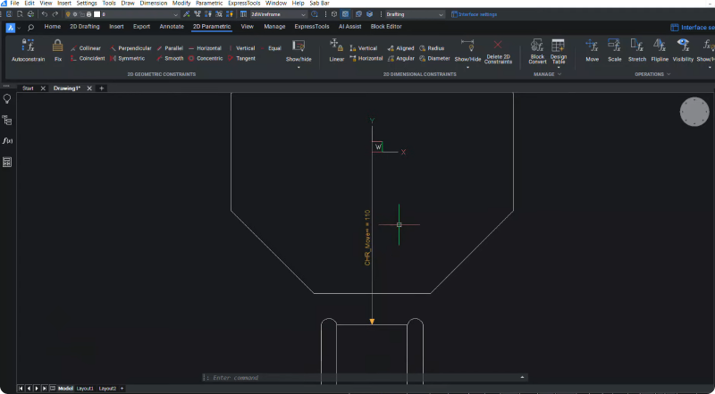 Move Parametric Block BricsCAD