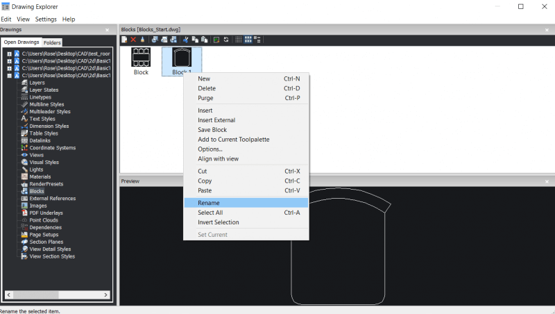 How to Edit a Block – Blocks in BricsCAD<sup>®</sup> – P6- rename-e1594375367149-800x452