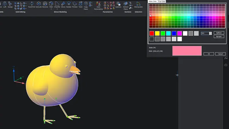 How to Model a 3D Chick – Easy Builds- 32 colour
