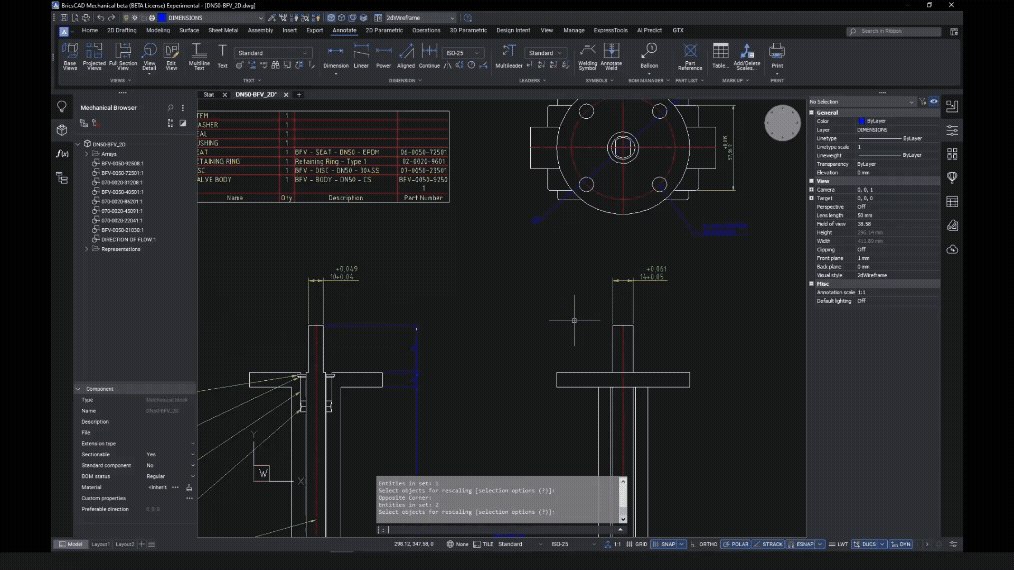 New in BricsCAD V25 - BricsCAD Mechanical - AMRESCALE - GIF