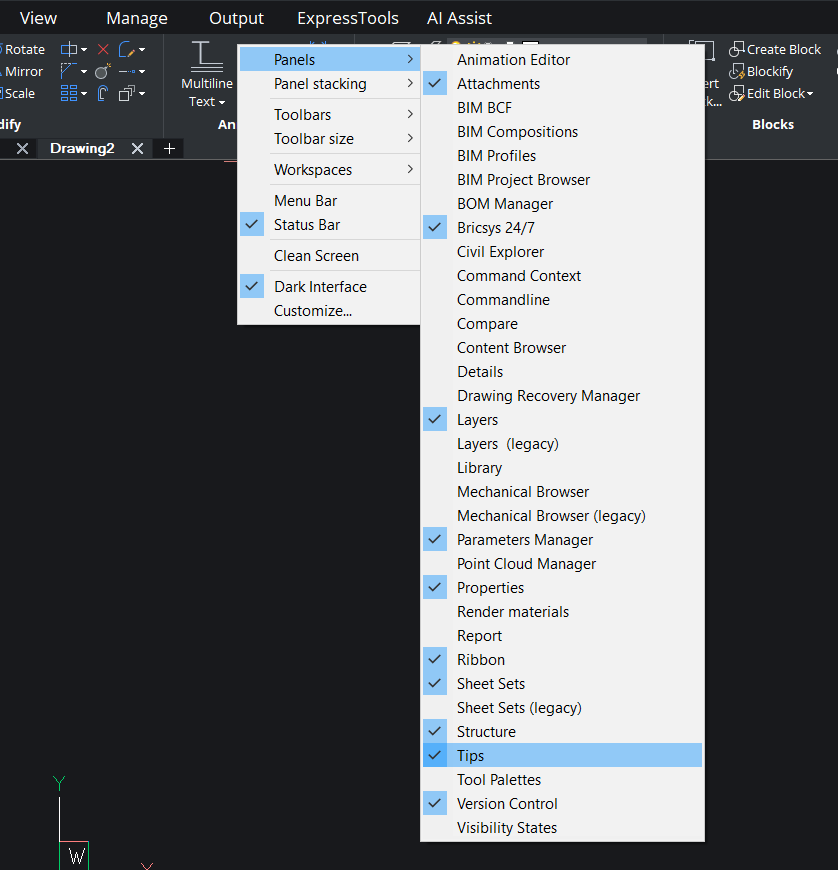 New for BricsCAD V23 – The Tips Panel