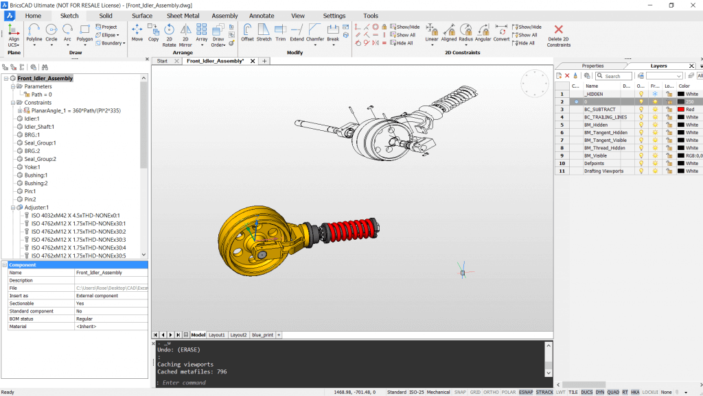 How to Create a “Blueprint” in BricsCAD- model space-1024x578