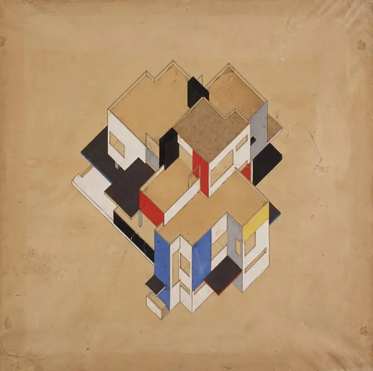 What is Isometric Drawing- Theo van Doesburg 246-768x763