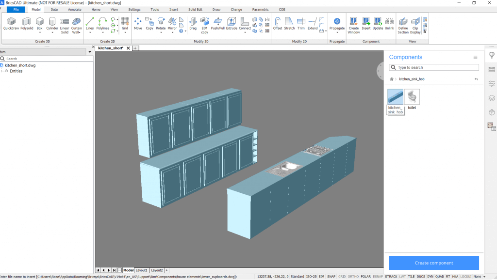 2D, 3D, BIM - 11 Create your own components- section-e1562068339710-1024x578